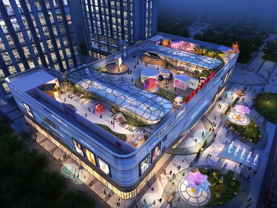 图5 鸟瞰下的万梅新天地,“遇见爱情”主题一览无余